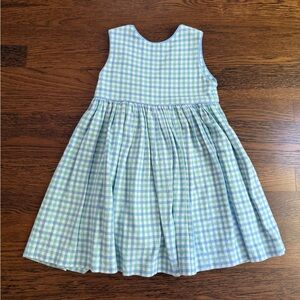 Blue and Green Brushed Cotton Gingham Dress 5